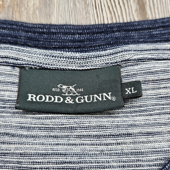 Rodd & Gunn Navy Blue Men's Henley Navy Blue XL - Picture 5 of 8